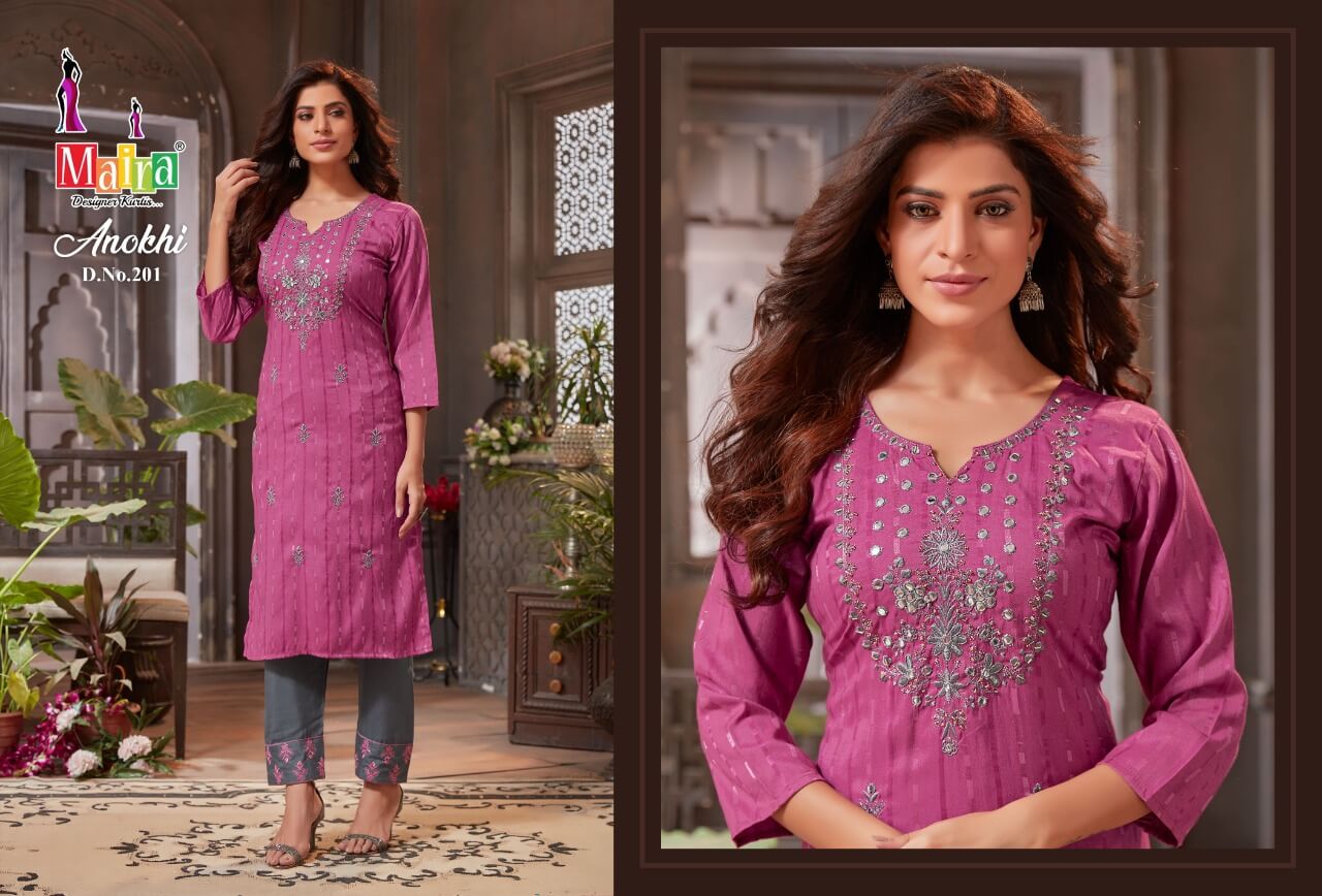 Mayra Anokhi 2 Festive Wear Heavy Rayon Designer Kurti With Bottom Collection